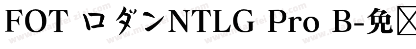 FOT ロダンNTLG Pro B字体转换